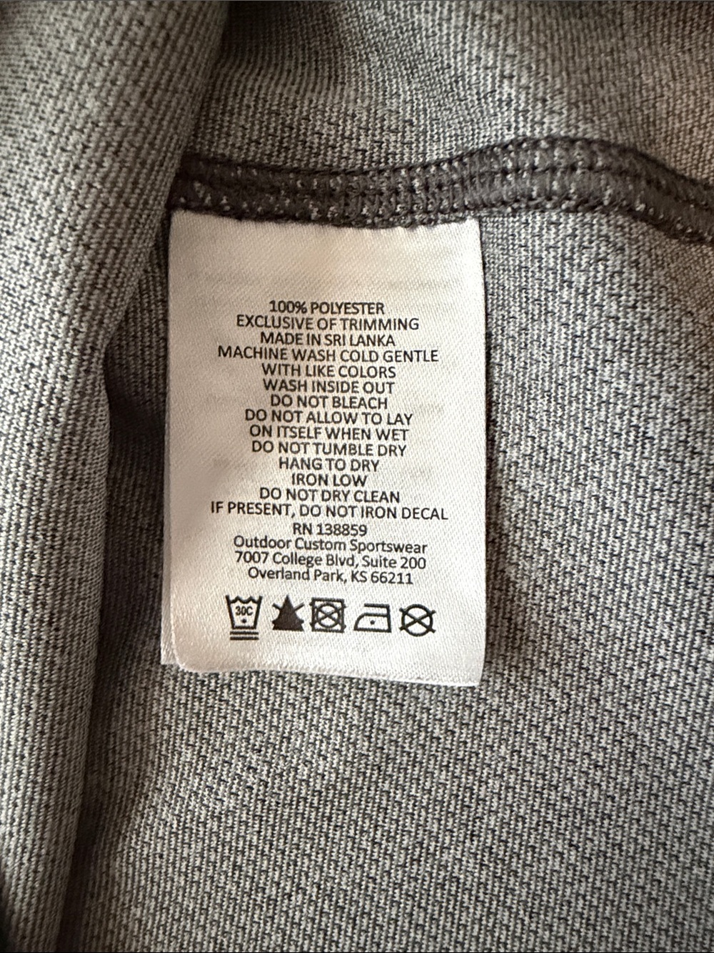 Columbia Men's Gray Half-Zip Pullover with Paw Logo - Picture 4 of 10